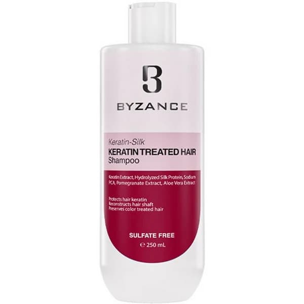 شامپو موهای کراتینه و رنگ شده بیزانس 250 میلی لیتر Byzance