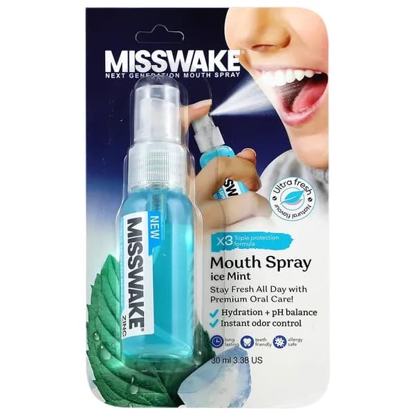اسپری خوشبو کننده دهان میسویک (با طعم نعنا یخی) 30 میلی لیتر Misswake