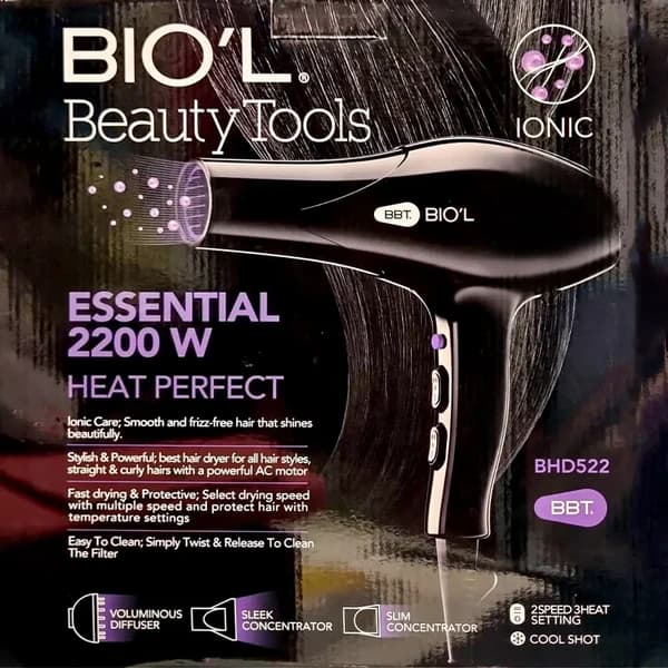 سشوار 2200 وات مدل BHD 522 بیول Biol — تصویر ۶