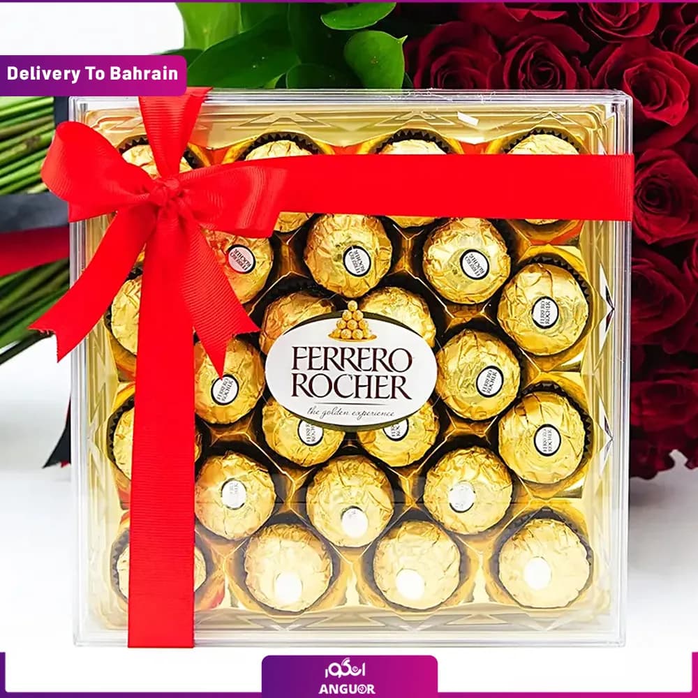 (Delivery in Bahrain) Red Roses Posy N Ferrero Rocher — تصویر ۳