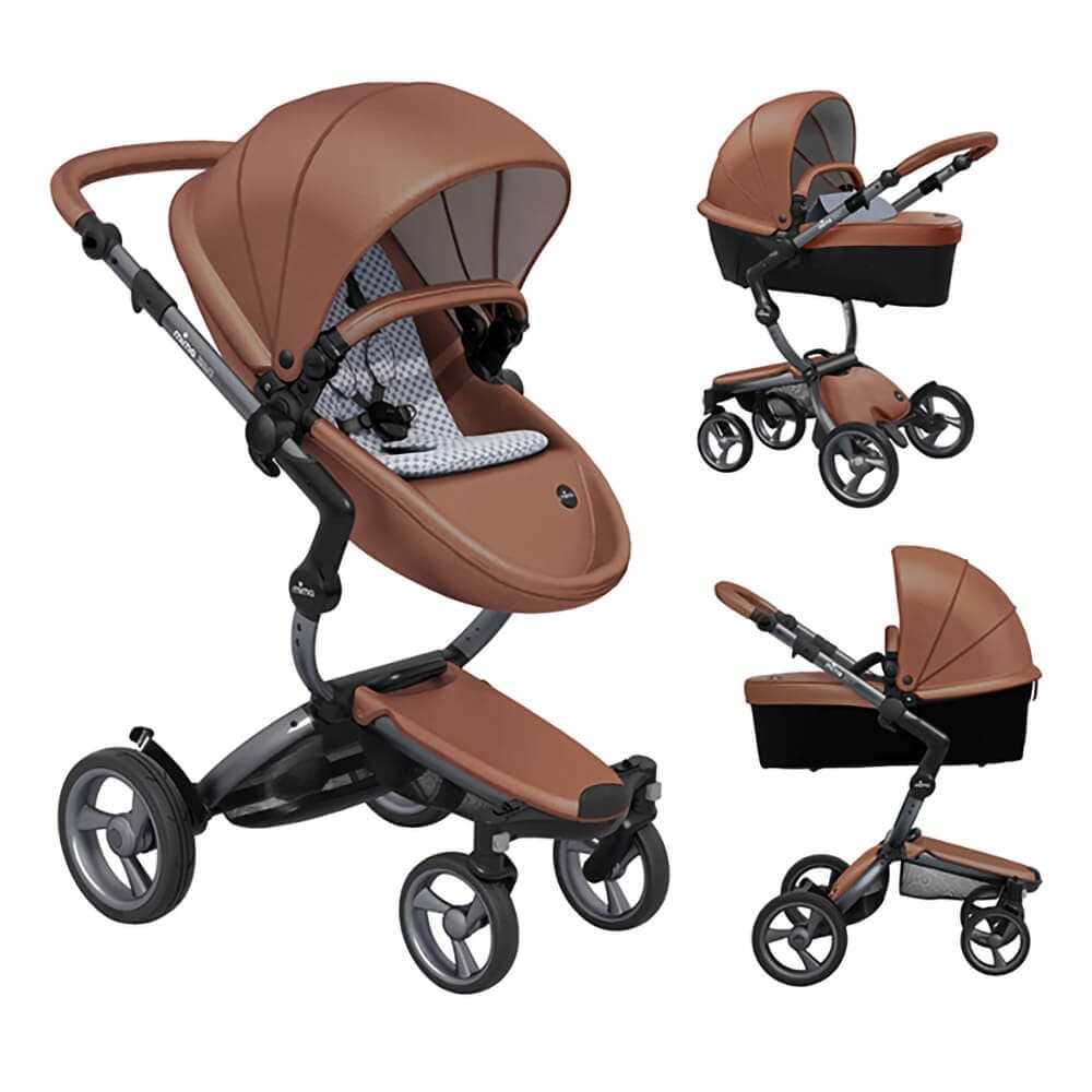 ست کالسکه کریکات زاری شتری با فریم گرفیت گری و استارتر پک میما MIMA Camel Carrycot stroller set with gray graphite frame and starter pack — تصویر ۶