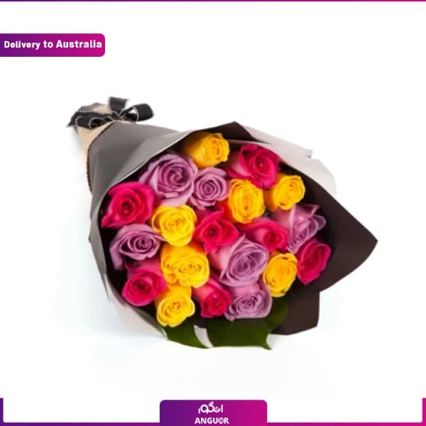 colour roses Bouquet (Delivery in Australia)