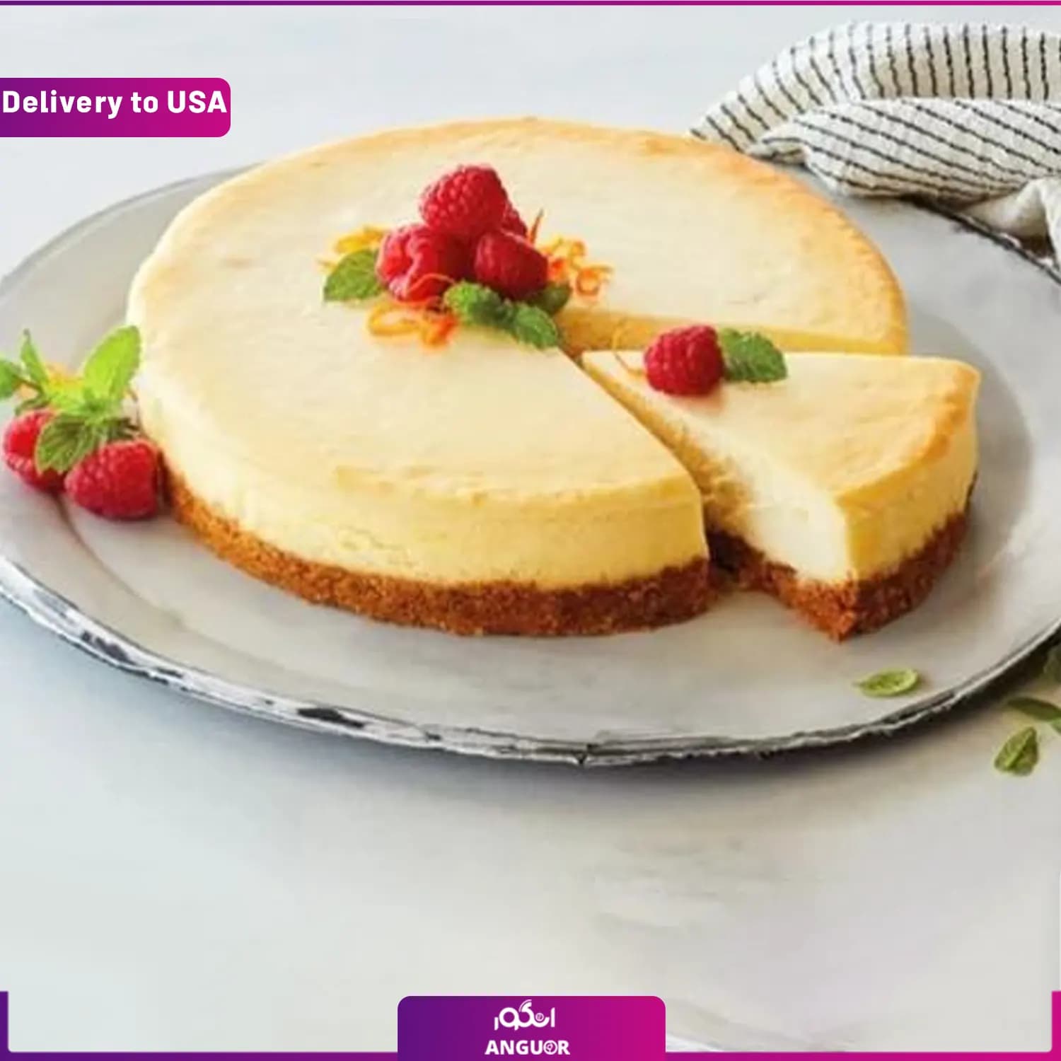 (Delivery to USA) White Cheesecake