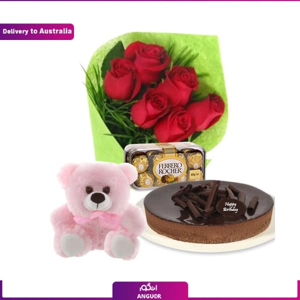 Bouquet of roses, dolls and chocolates (Delivery in Australia) — تصویر ۲