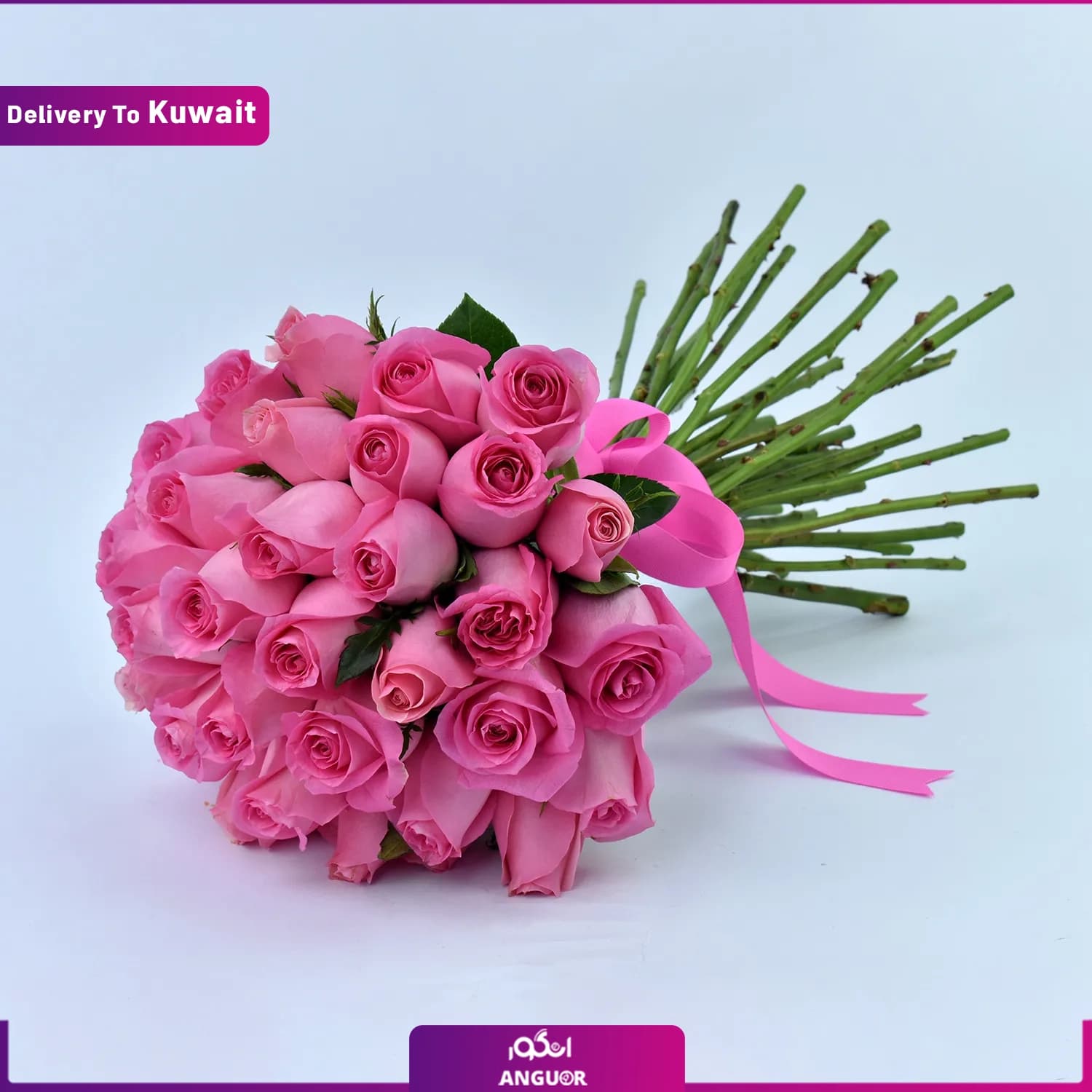 دسته گل رز قرمز 30 (تحویل در کویت) — تصویر ۳