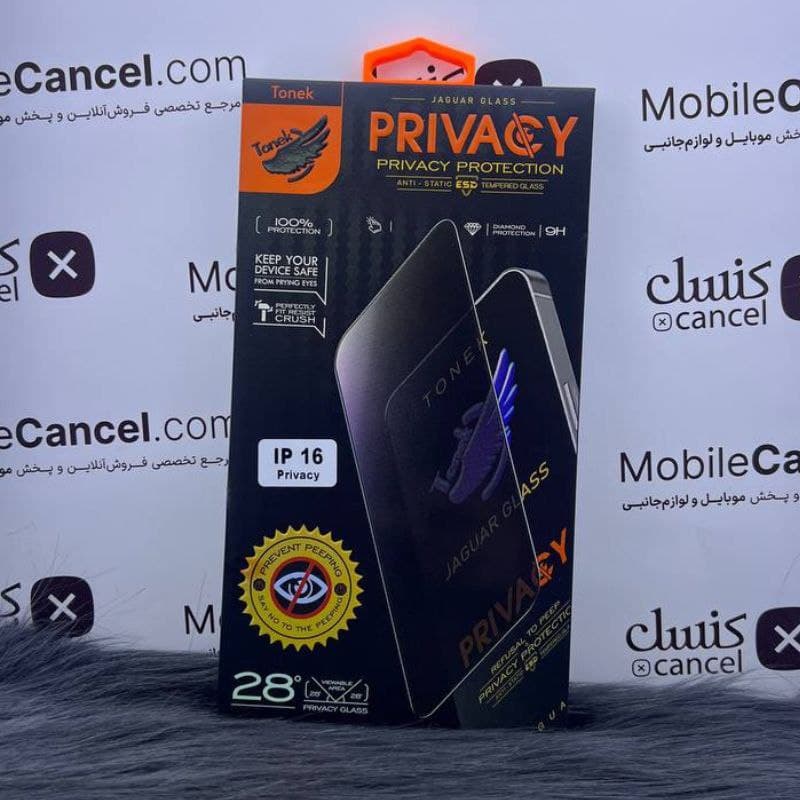 گلس آنتی استاتیک جگوار تونک برای گوشی آیفون 16 Privacy — تصویر ۷