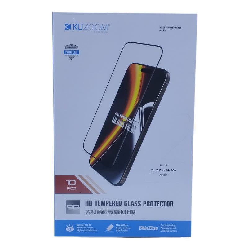 محافظ صفحه نمایش آیفون (گلس) کوزوم kuzoom مناسب برای آیفون 13pro, 13, 14, 16e