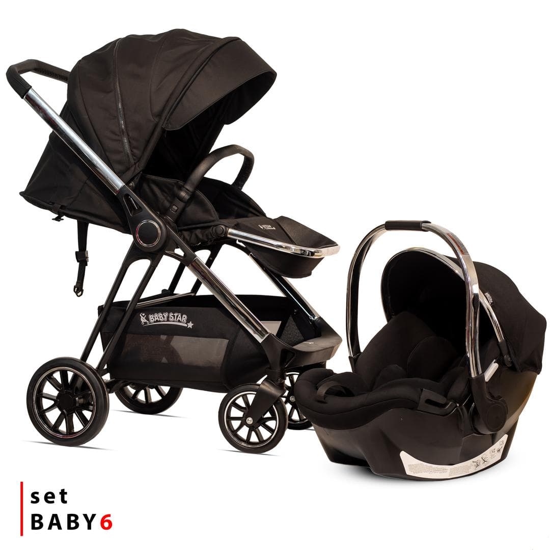 ست 3 تکه کالسکه بیبی استار مدل بیبی 6 baby star