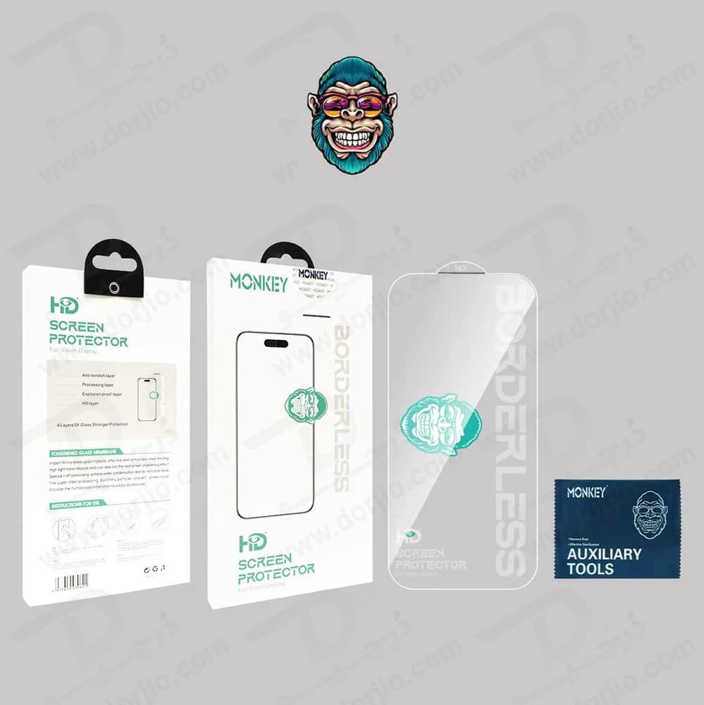 گلس تمام شفاف Poco F8 Ultra مارک Monkey — تصویر ۳