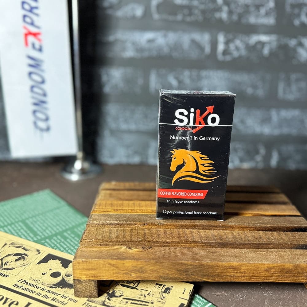 کاندوم SIKO با رایحه قهوه بسته 12 عددی (افزایش میل جنسی + اصل آلمان) — تصویر ۲
