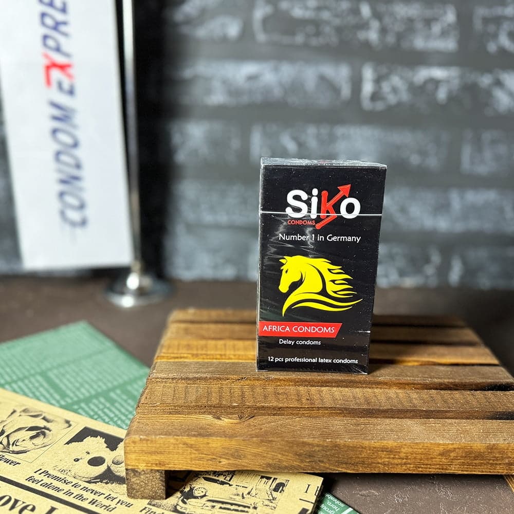 کاندوم تاخیری و بزرگ کننده SIKO مدل AFRICA (اصل آلمان + فوق‌العاده با کیفیت)