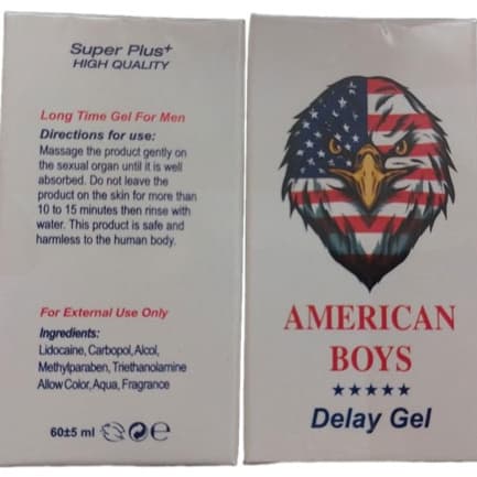 ژل تاخیری فوق‌العاده قوی AMERICAN BOYS اصل امریکا با کمترین میزان کرختی و بی حسی