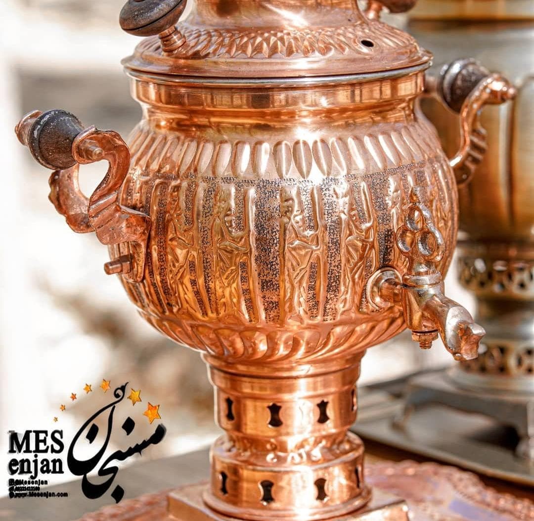سماور ذغالی مسی — تصویر ۸