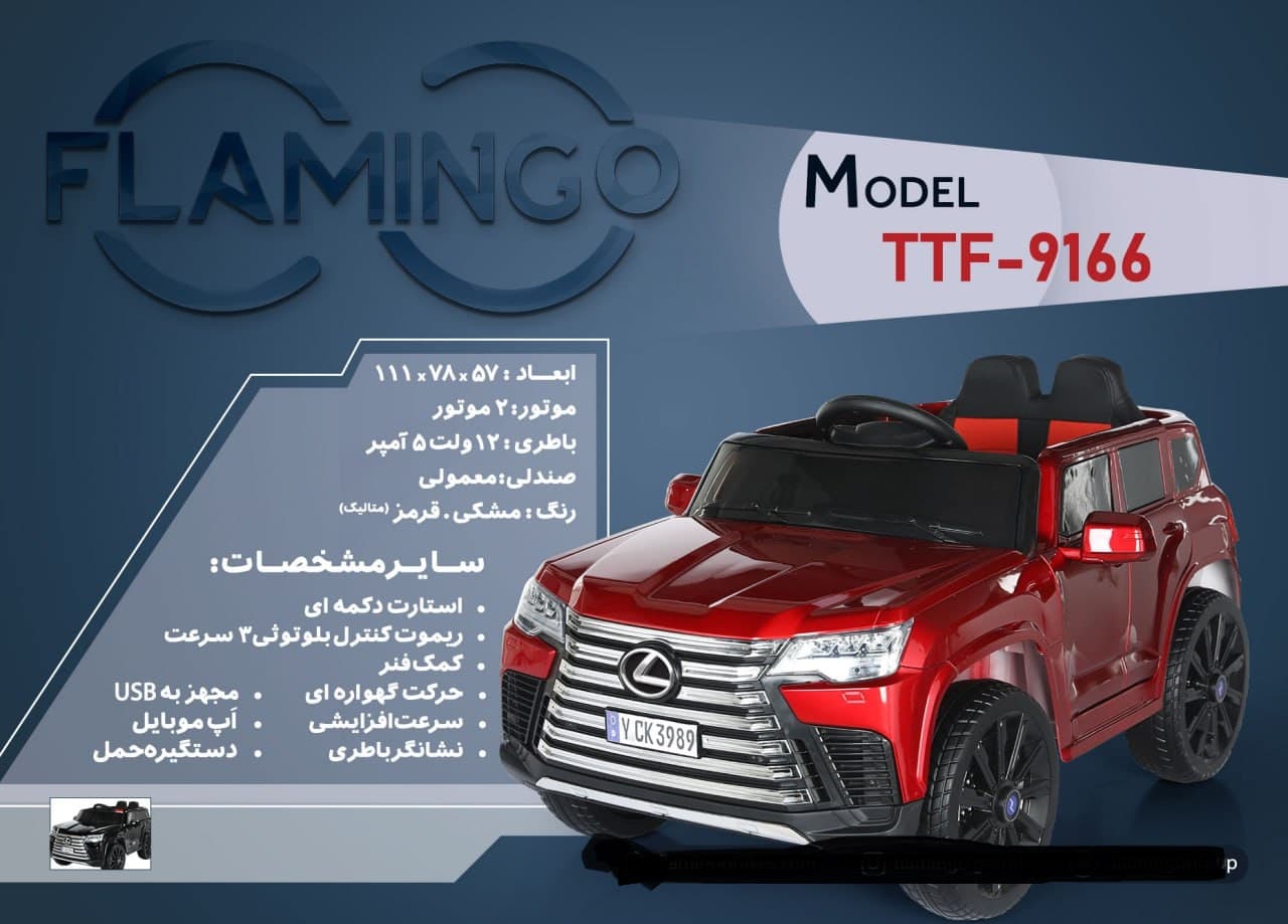 ماشین شارژی فلامینگو flamingo مدل PAINT 9166 — تصویر ۳