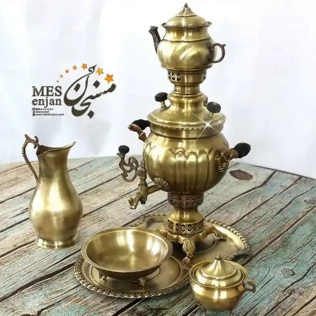 سماور آنتیک مسی — تصویر ۱۰