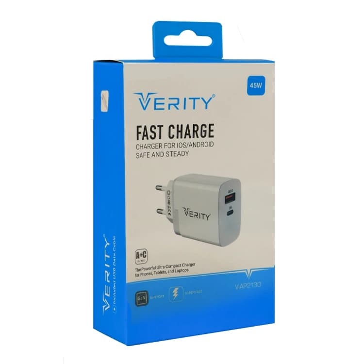 شارژر دیواری VERITY مدل 2130 فست شارژ — تصویر ۱۰