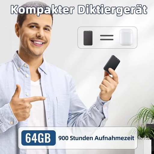 ضبط کننده صدا 64 گیگ با ظرفیت 40 ساعت و360ساعت فایل صوتی (پس کرایه) — تصویر ۵
