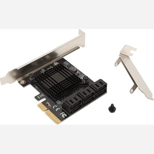 کارت ساتا تبدیل 6پورت PCI به SATA اورجینال امازون المان — تصویر ۹