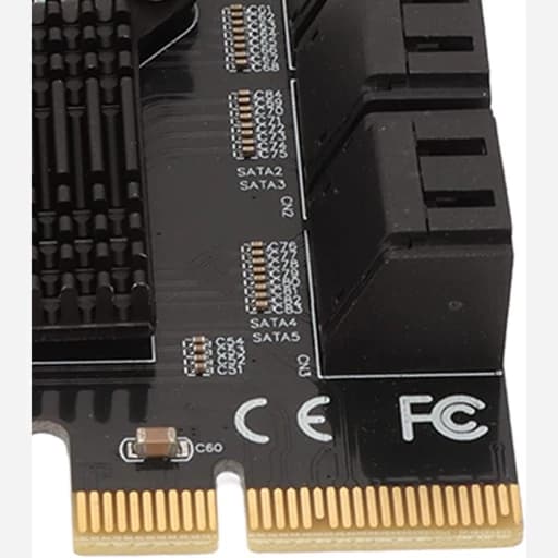 کارت ساتا تبدیل 6پورت PCI به SATA اورجینال امازون المان — تصویر ۳
