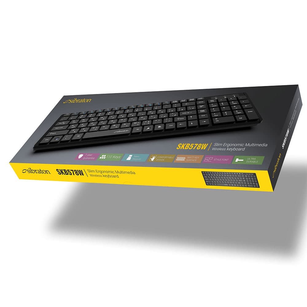 کیبورد بی سیم سیبراتون مدل skb578w — تصویر ۹