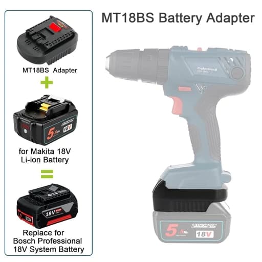 مبدل باتری ماکیتا به بوش Makita 18V به Bosch اورجینال امازون المان — تصویر ۳