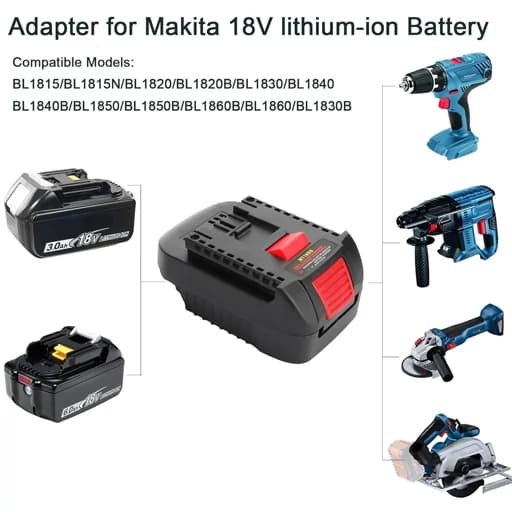مبدل باتری ماکیتا به بوش Makita 18V به Bosch اورجینال امازون المان — تصویر ۵