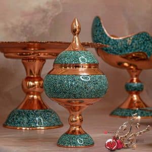 شکلات خوری فیروزه کوب مسی — تصویر ۳