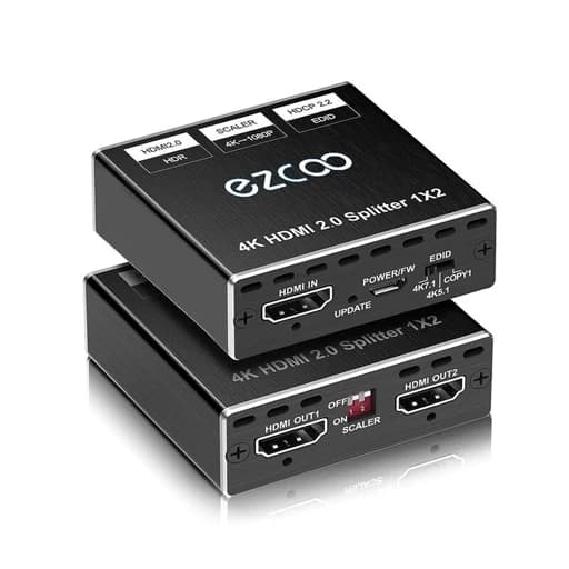 اسپلیتر 1به2 HDMI 4K ورژن 2.0برند ezcoo اورجینال امازون المان — تصویر ۲