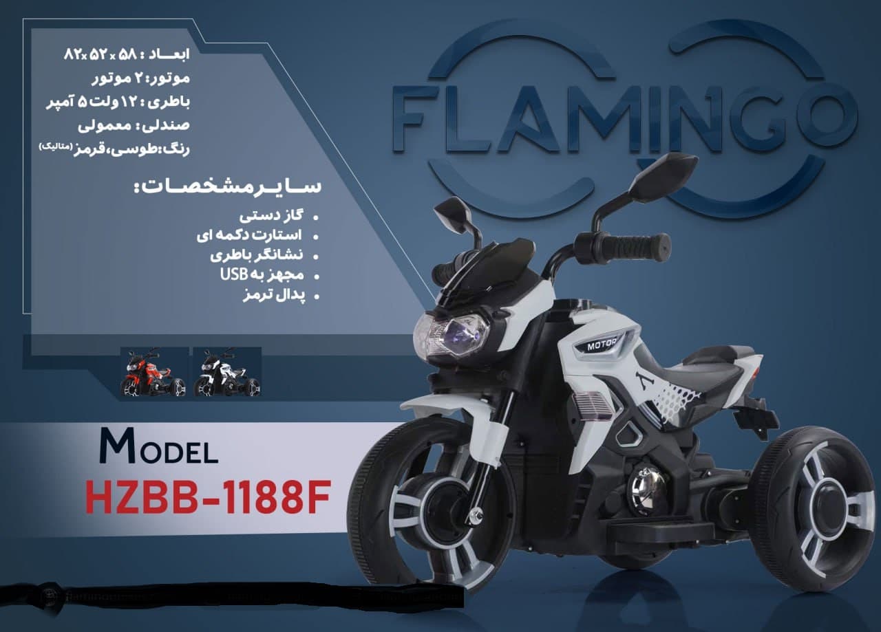 موتور شارژی فلامینگو flamingo مدل HZBB-1188F PANIT — تصویر ۳