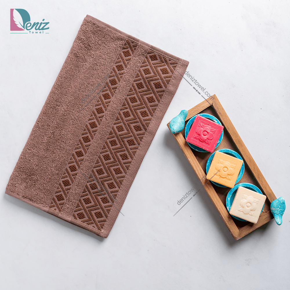 حوله دستی الماس رنگ شکلاتی