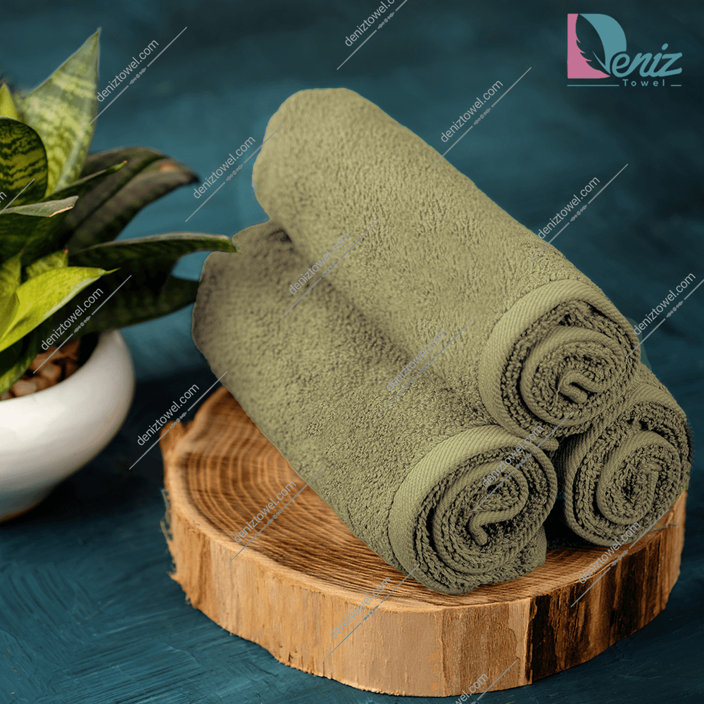 حوله دستی بسته سه عددی ساده رنگ سدری
