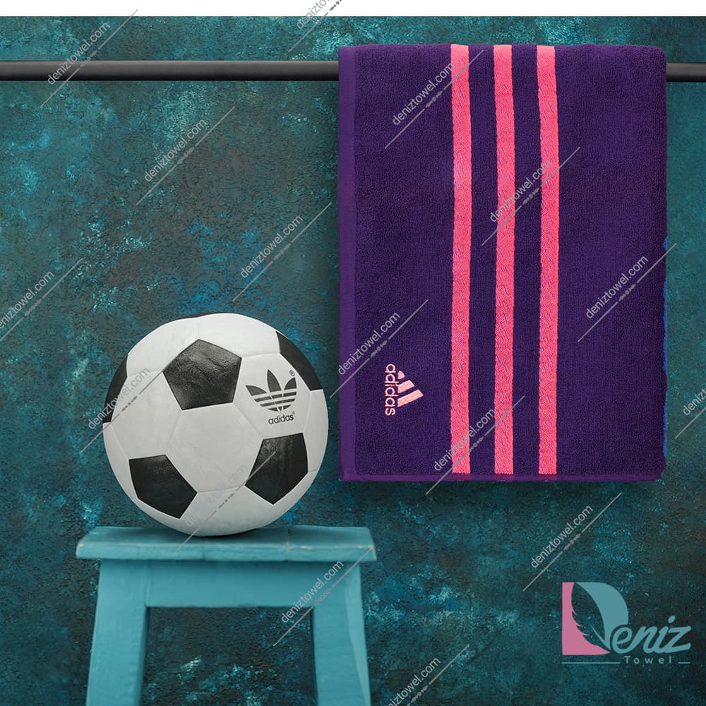 حوله ورزشی adidas بنفش صورتی بزرگ
