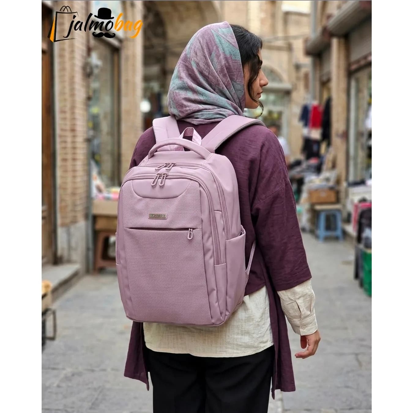 کوله پشتی پاستیلی پریزیدنت برند پرزیدنت وارداتی ضد خش با جای لپ تاپ — تصویر ۱۲
