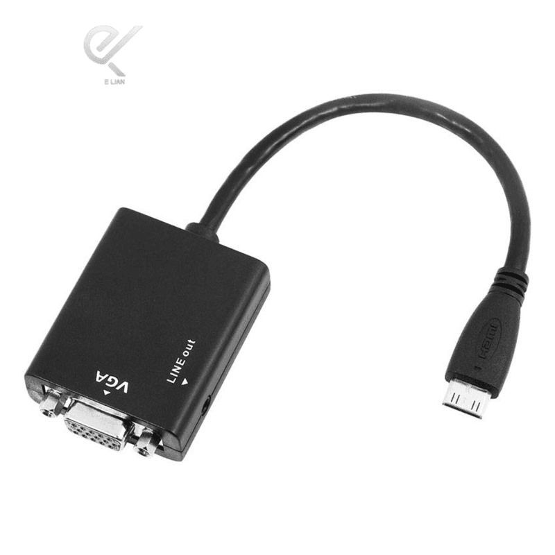 تبدیل Mini HDMI به VGA با صدا برند E-net