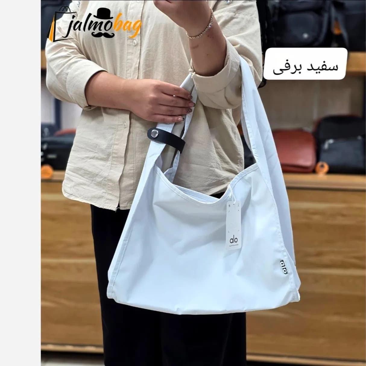 ساک پینترستی زنانه پارچه خلبانی وارداتی مناسب روزمره و ورزش — تصویر ۶