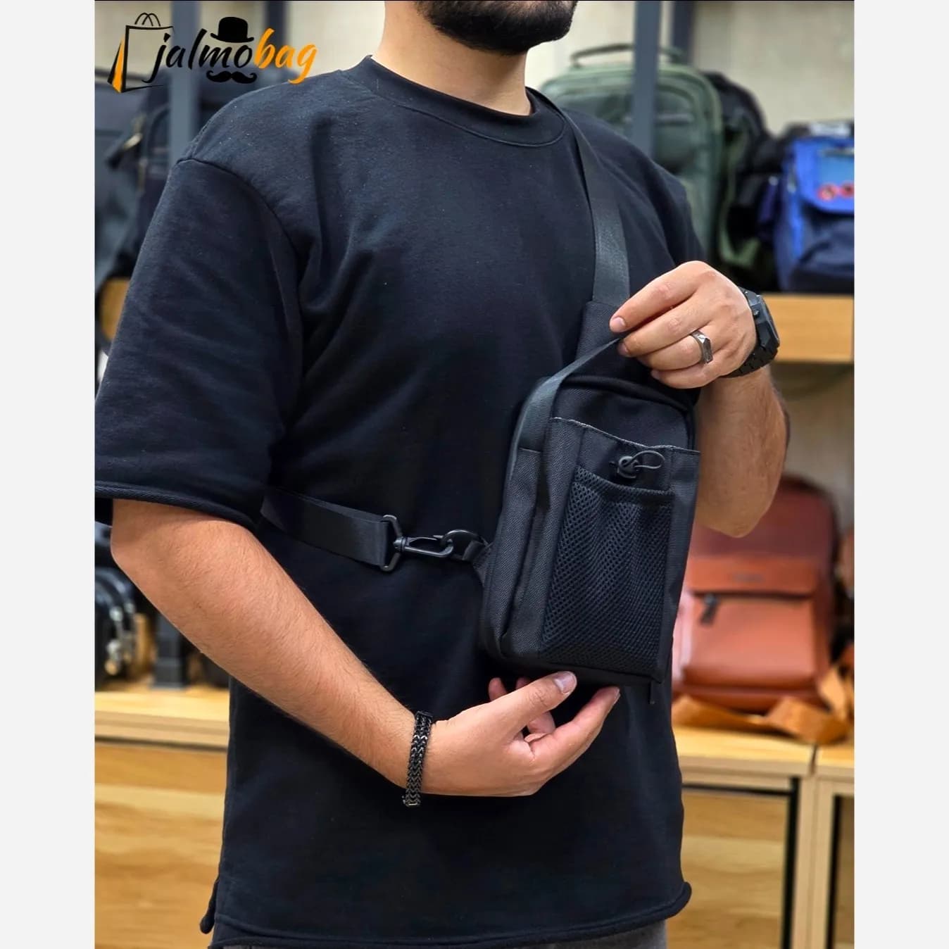 بادی بگ اسپرت برزنتی آبگریز با جای بطری آب — تصویر ۱۱