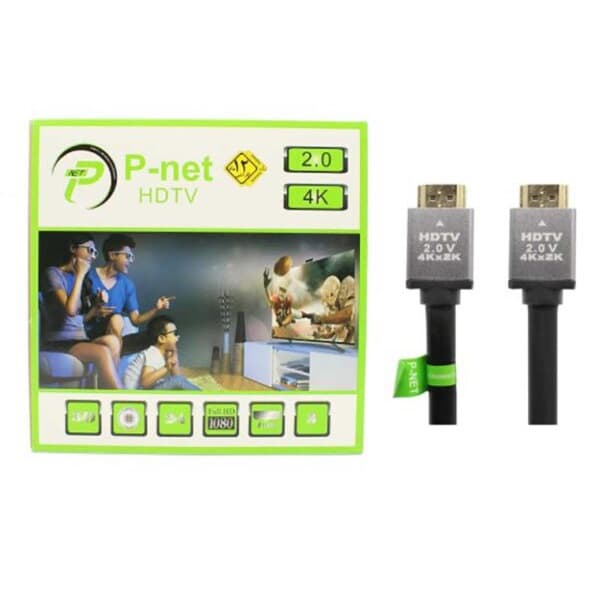 کابل HDMI 4K ورژن 2.0 برند P-net به 15 متر