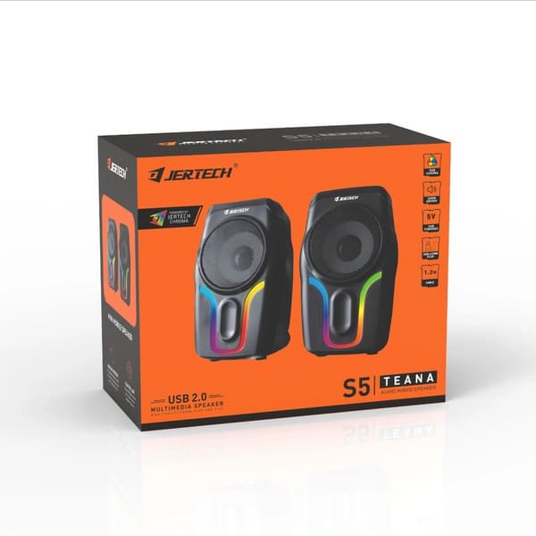اسپیکر دوتکه JERTECH S5 مدل RGB دار — تصویر ۷
