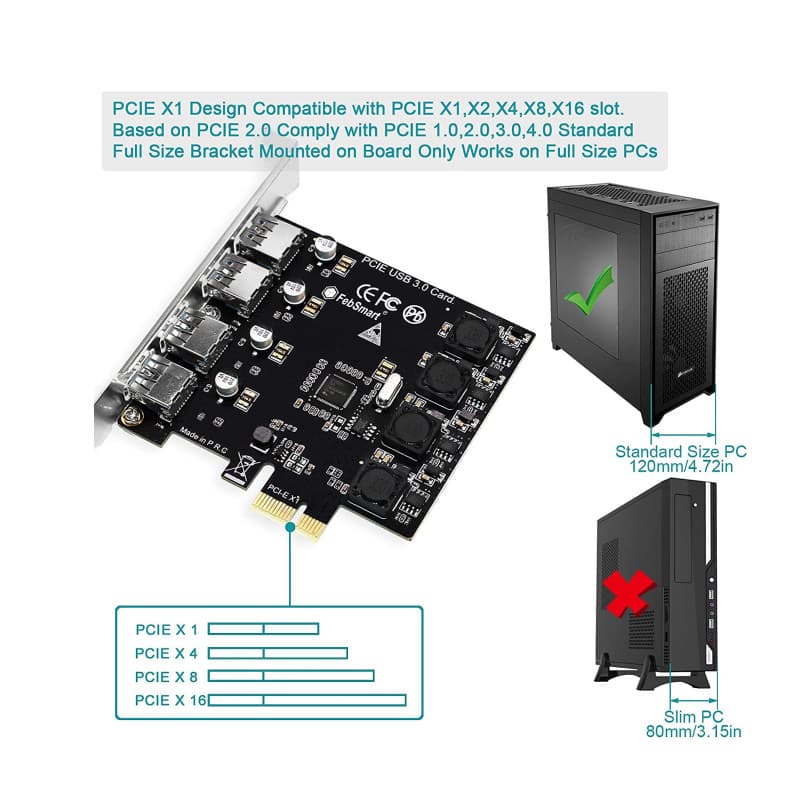 کارت تبدیل PCI-E به 4 پورت USB 3.0 — تصویر ۱۰