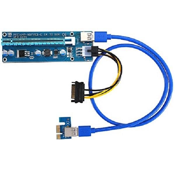 رایزر کارت گرافیک تبدیل PCI EXPRESS X1 به X16 مدل 10 خازن ورژن 12 — تصویر ۱۲