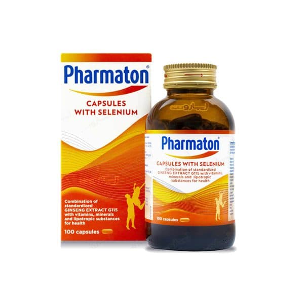 مکمل تقویتی جنسینگ و سلنیوم فارماتون سوئیس بسته صدتاییPharmaton CAPSULES — تصویر ۳