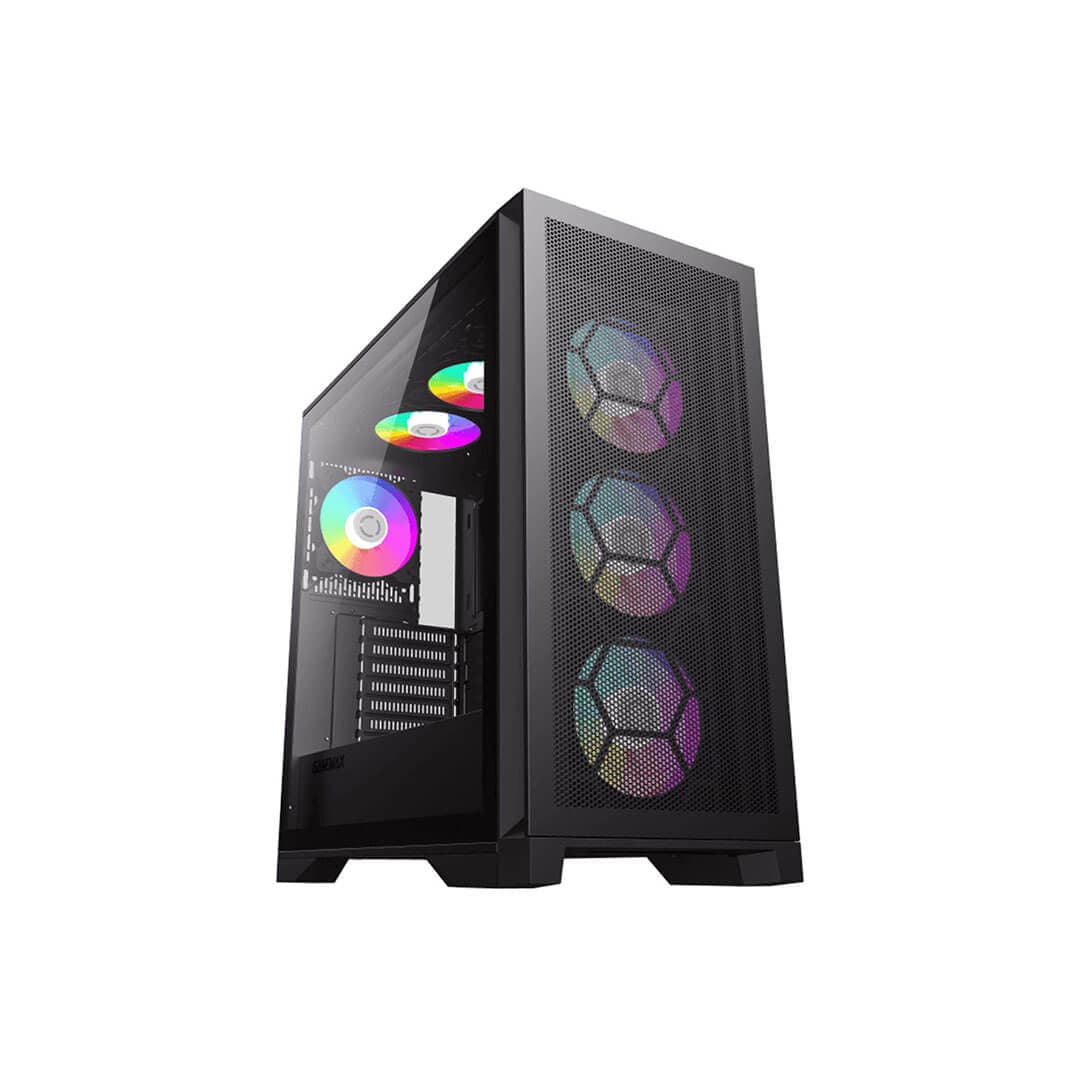 کیس کامپیوتر گیم مکس Leader Mesh Black — تصویر ۳