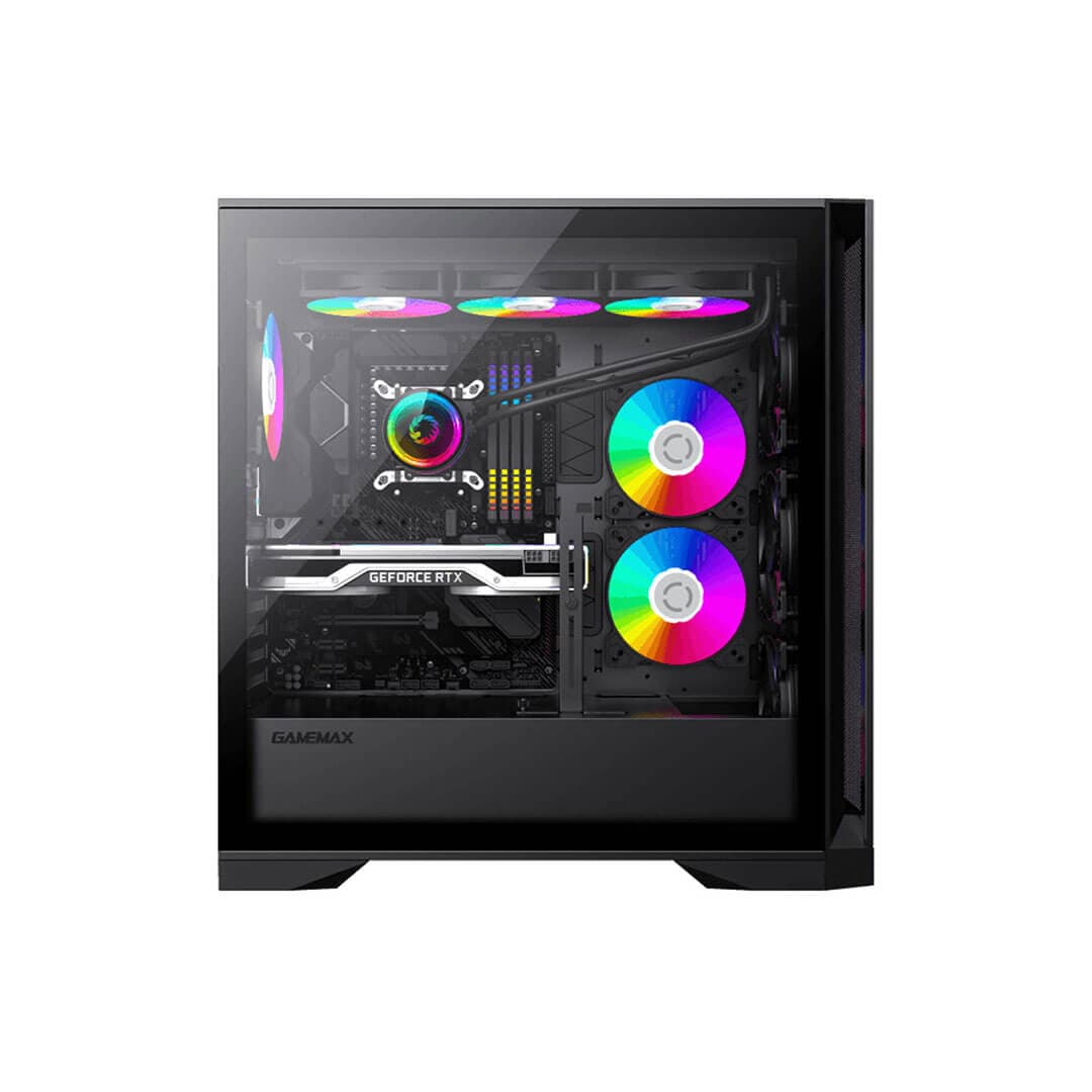 کیس کامپیوتر گیم مکس Leader Mesh Black — تصویر ۴