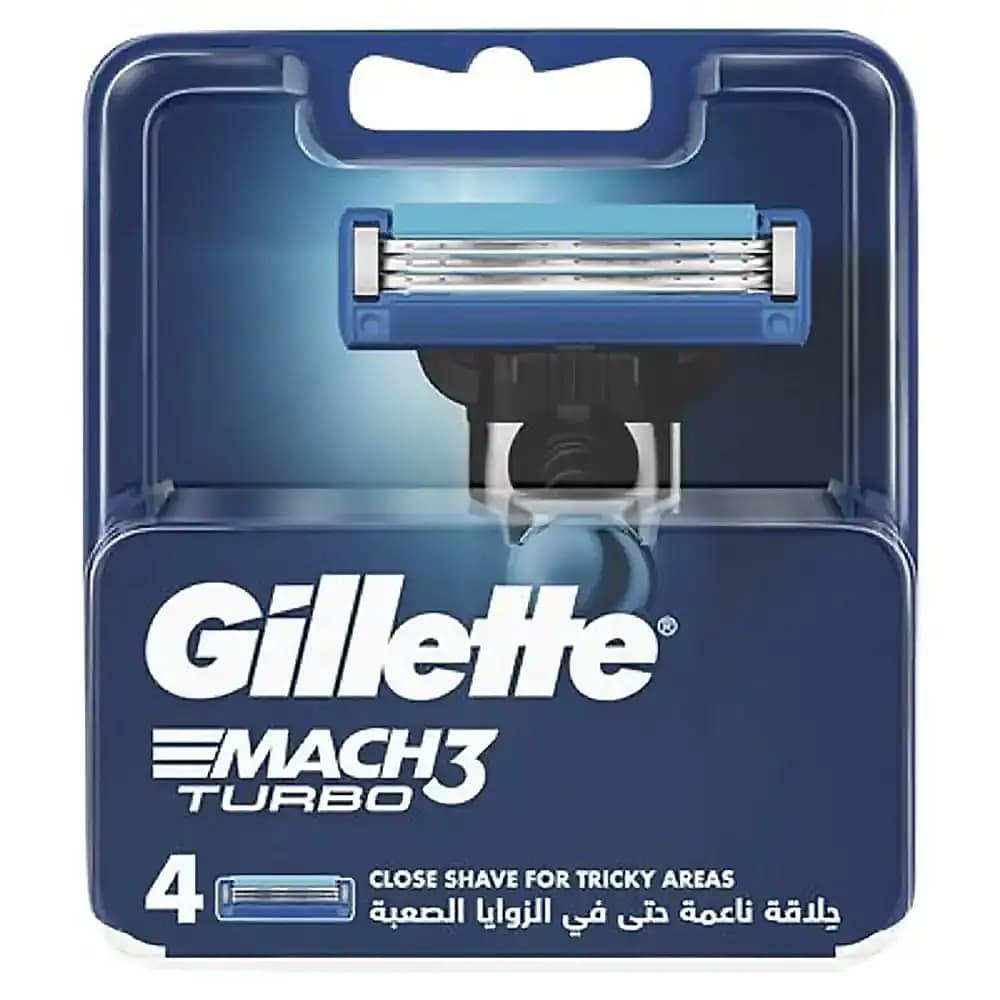 تیغ یدک ژیلت مدل مچ تری سه تیغ بسته4تایی Gillette MACH3TURBO — تصویر ۳