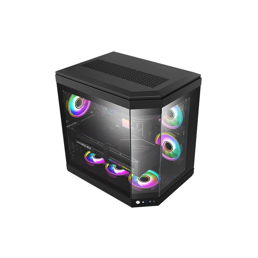 کیس کامپیوتر گیم مکس Hype Black — تصویر ۴
