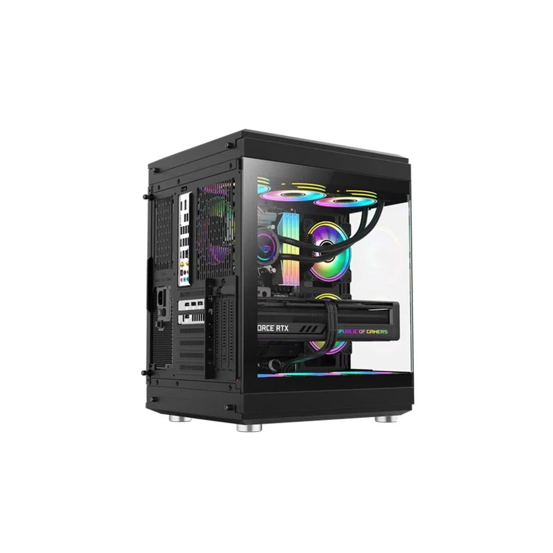 کیس کامپیوتر گیم مکس Hype Black — تصویر ۳