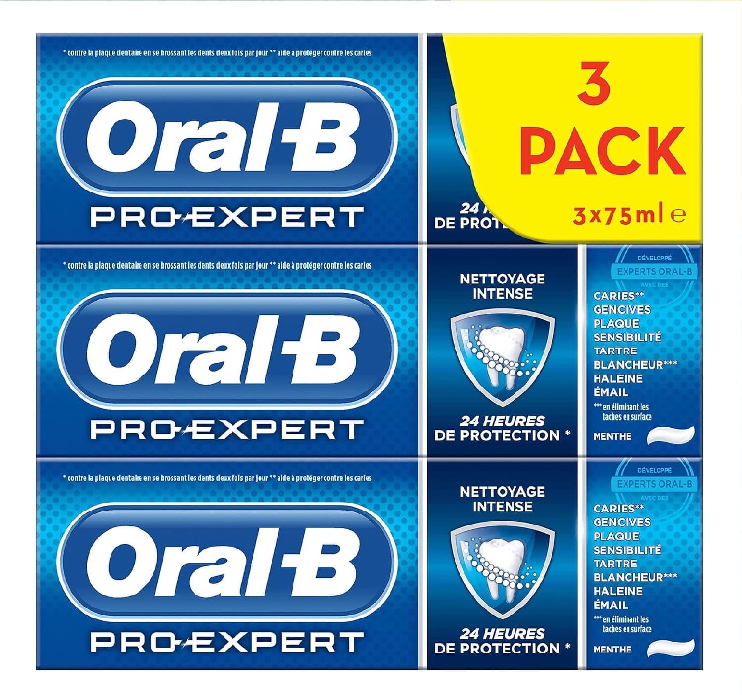 خمیر دندان اورال بی پرو اکسپرت پک3تایی75*3میلOral-B PRO-EXPERT