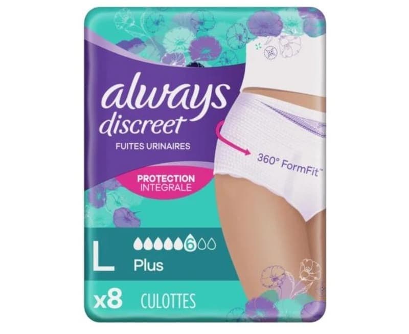 نوار بهداشتی شورتی آلویز سایز لارج بسته8تاییalways discreet