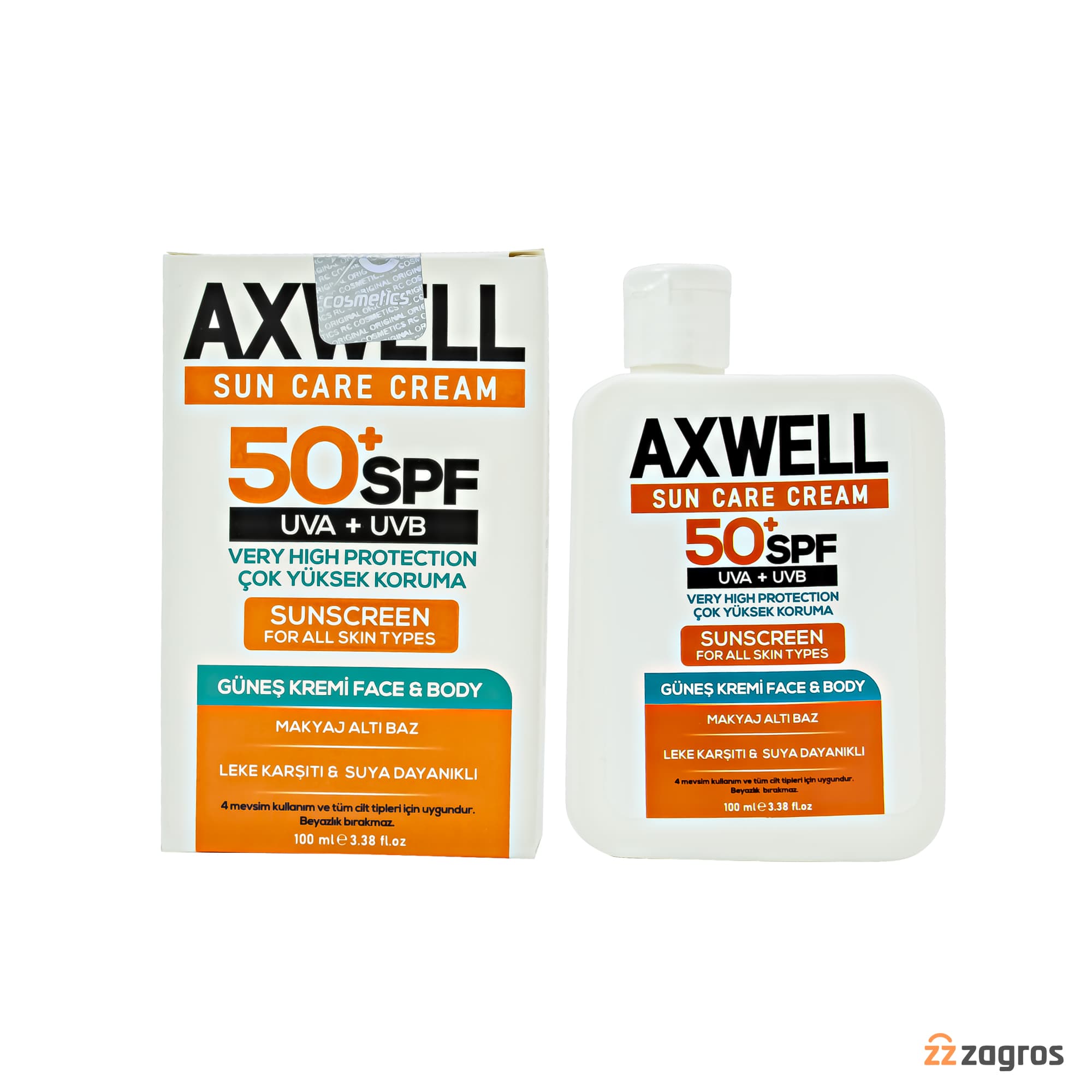کرم ضدآفتاب ضدلک آکسول100میل AXWELL SPF+50 — تصویر ۶