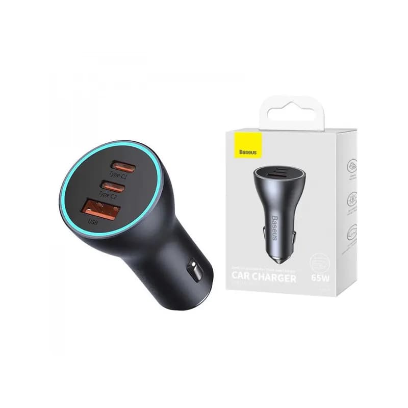 شارژر فندکی سوپر فست شارژ باسئوس 65W مدل CGJP010013 — تصویر ۴
